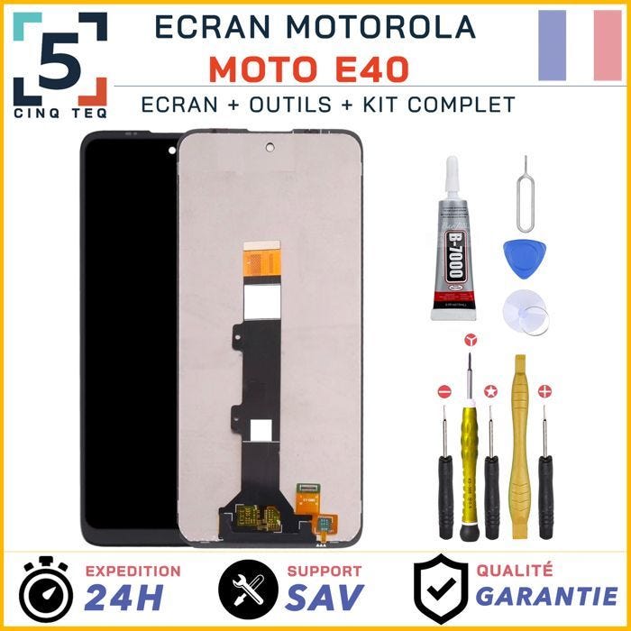 Ecran Remplacement pour Motorola MOTO E40 XT2159-3, XT2159-4 Outils + Colle