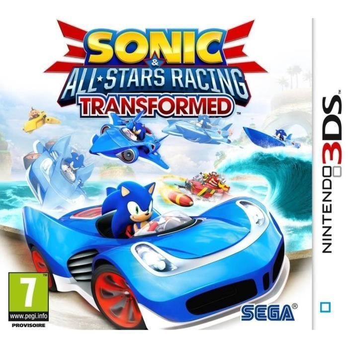 Jeu vidéo - Sega - Sonic & All-Stars Racing Transformed - 3DS - Course - PEGI 7+