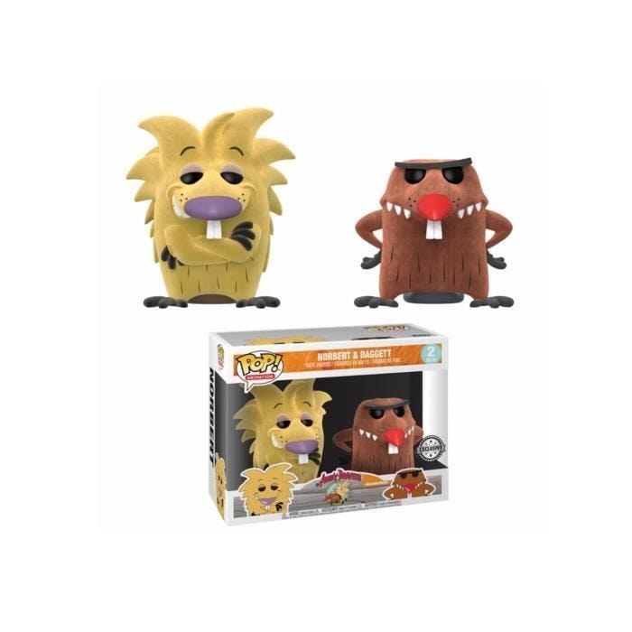 Figurine Pop Nickelodeon 2-Pack Norbert & Dagget Flocked Exclu 10cm - FUNKO