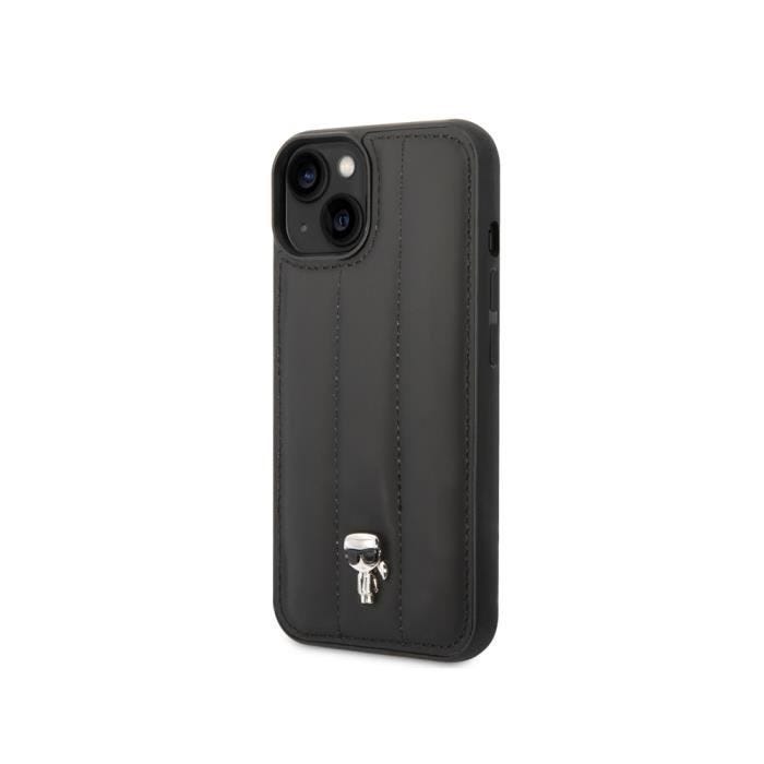 Coque pour Apple iPhone 14 PU Puffy Ikonik Pins Karl Lagerfeld Noir
