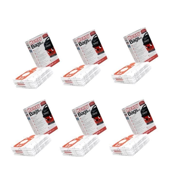 Lot de 6 Boîtes de 5 sacs - Aspirateur - NUMATIC - HENRY NVM1CH - Blanc - Mixte