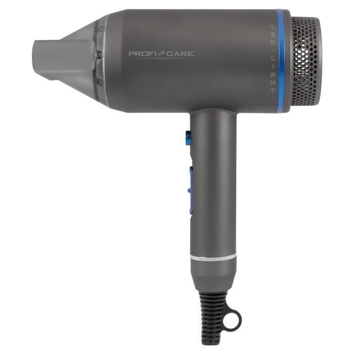 Sèche-cheveux ionique professionnel 3 niveaux de température Eclairage LED Proficare HT 30821800WGris 08204