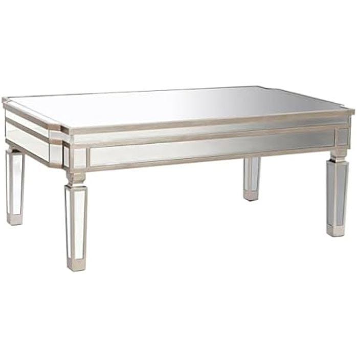 Table Basse - HOME ESPRIT - Miroir Bois MDF - 108 x 61 x 44 cm - Multicolore - Rectangulaire