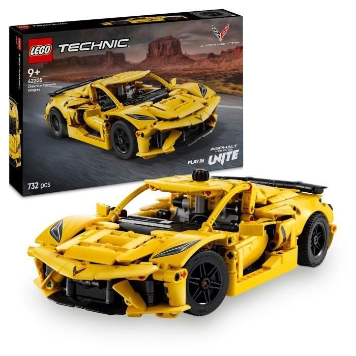 LEGO Technic 42205 Chevrolet Corvette Stingray - Voiture de sport pour garçon dès 9 ans
