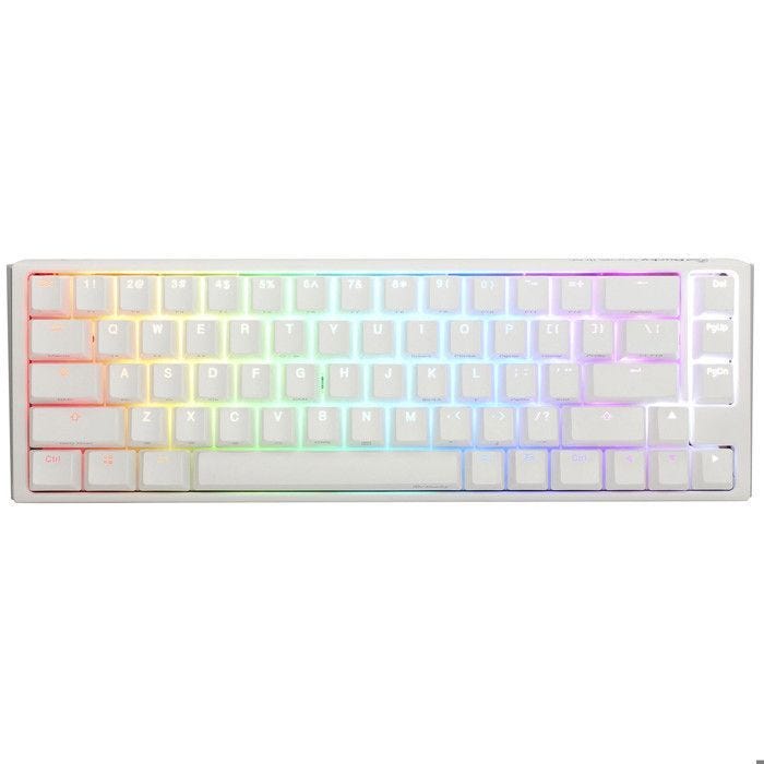 Ducky Channel One 3 SF White (Cherry MX Speed Silver) - Clavier haut de gamme - format ultra-compact 65% - interrupteurs mécaniques