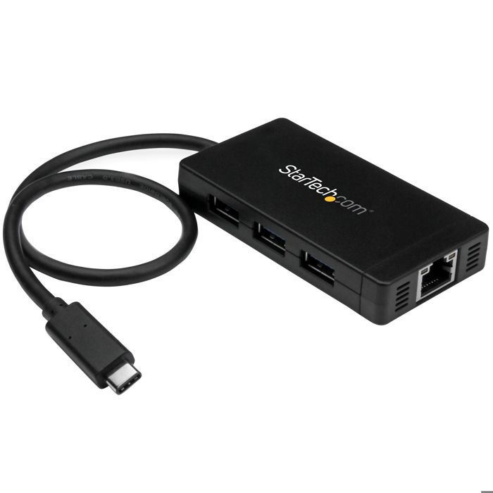 Hub USB 3.0 - STARTECH - USB-C - 3 ports USB-A - Gigabit Ethernet - Compact et léger