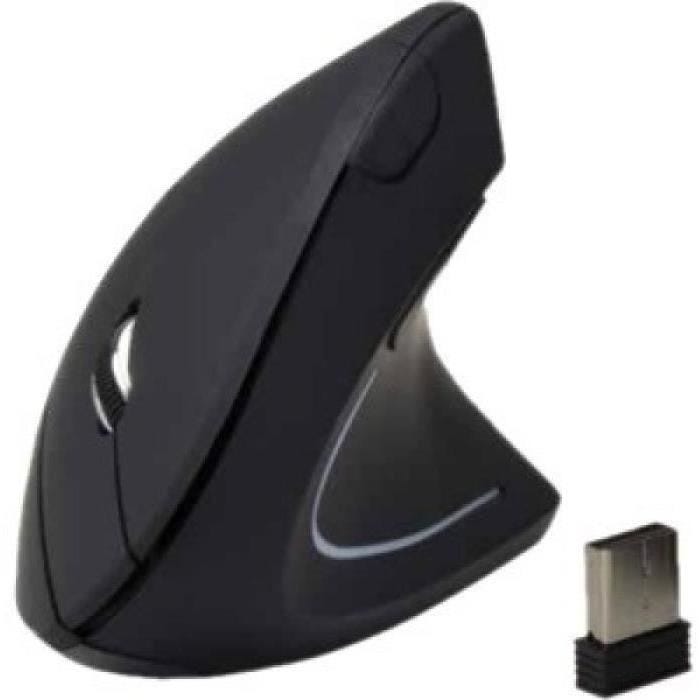 MCL SAMAR Souris SS-618DW/N - Ergonomique - Pour droitiers -6 boutons - Sans fil - 2.4 GHz - Noir
