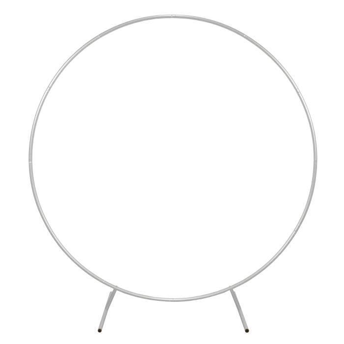 Arche Circulaire - Blanche - 200cm - Oxyde d'aluminium - Pieds détachables - Polyvalente