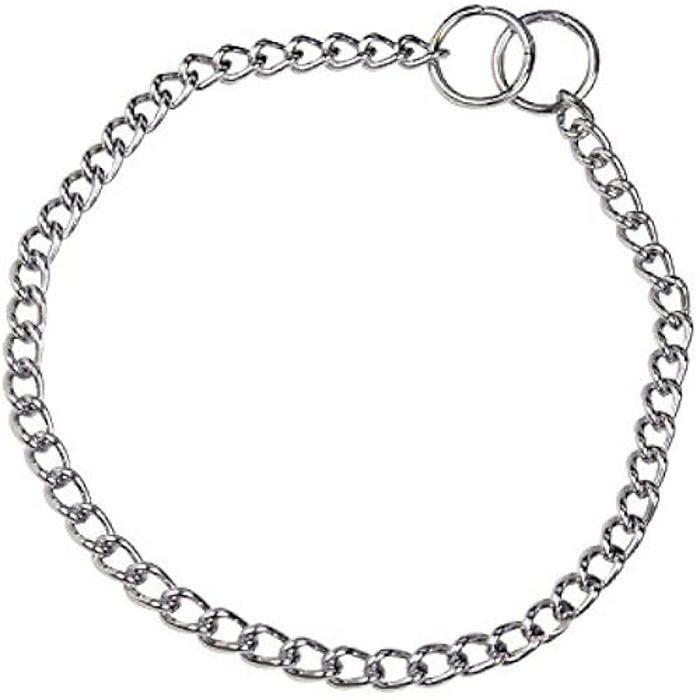 Collier chaîne - HERM SPRENGER - HS - Acier chromé - Liens torsadés - Pour chiens moyens