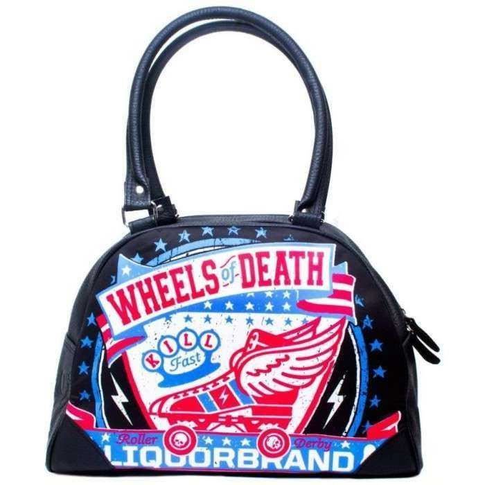Sac à main bowling Liquor Brand Wheel of Death Roller Aillé - Adulte - Mixte - Noir - Synthétique - Main - Non