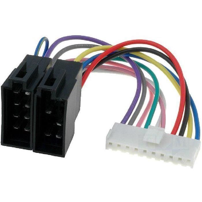 Câble Autoradio - Pioneer - 10PIN - Connecteur ISO - Universel - Noir
