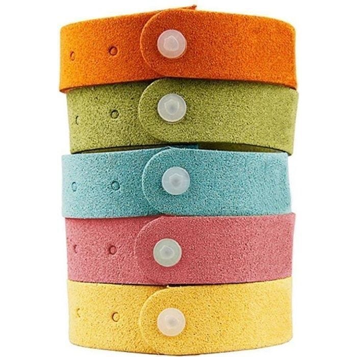 5pcs Mosquito Repellent Bracelet Non-Toxic Protection extérieure(Couleur aléatoire)