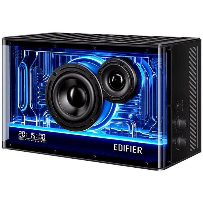 EDIFIER QD35 black - Système de haut-parleurs Bluetooth compact avec effets lumineux RGB