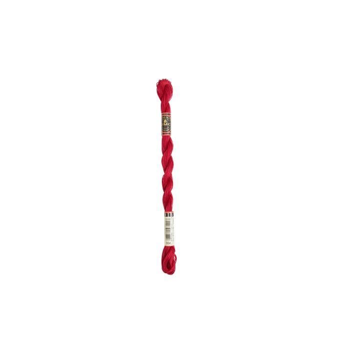 Fil - DMC - Coton Perlé Small N8 - Rouge - 100% coton - 25 mètres