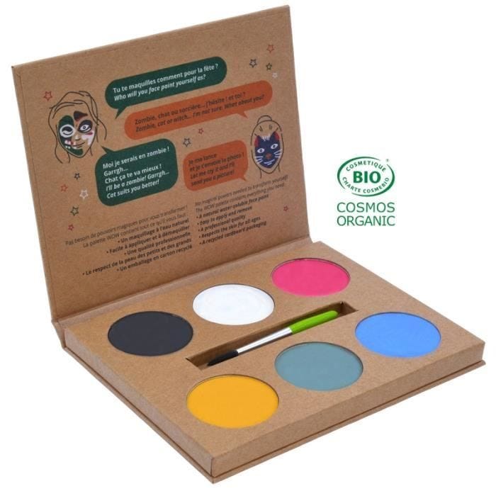 Palette maquillage - GRIM TOUT - Wow - 6 couleurs - Blanc