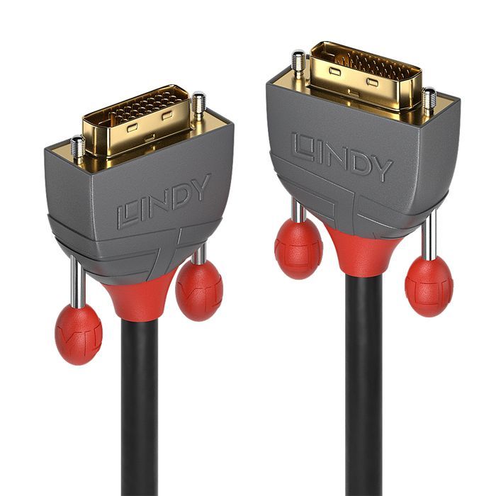 Câble DVI-D Dual Link - LINDY - Anthra Line - 1m - Triple blindage - Or 24 carats