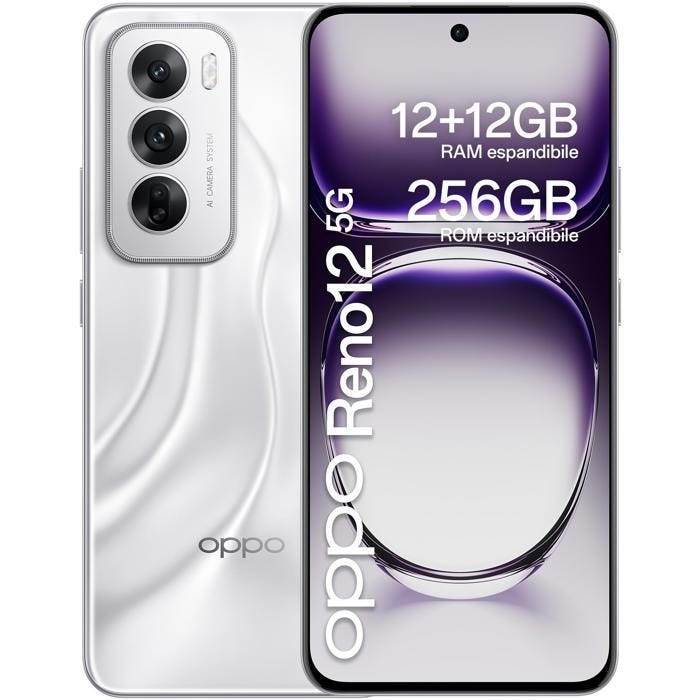 OPPO Reno12 5G 12 Go/256 Go Argent (Astro Silver) Double SIM