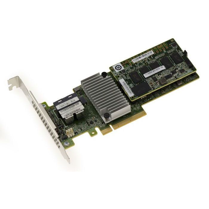 Carte PCIe 3.0 SAS 12GB 8 Ports internes. Modèle OEM 9364-8i avec cache 1GB DDR3 et raid 0 1 5 6 10 50 60. Similaire au modèle 93