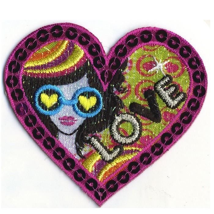 Ecusson thermocollant Coeur Love