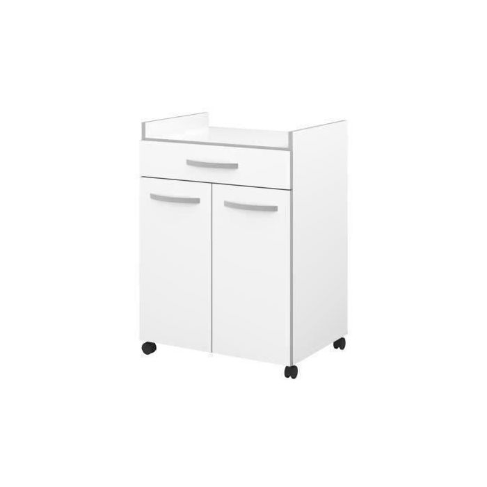 Desserte de cuisine L 60cm - Blanc mat - OSLO