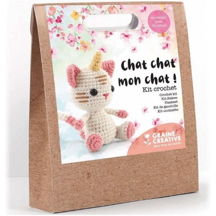 Kit crochet chat-licorne 15 cm - Multicolore