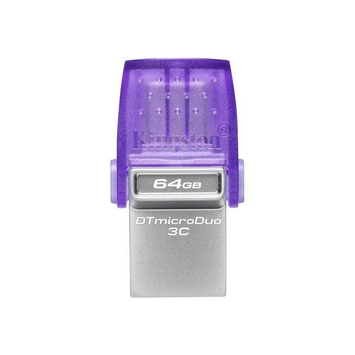 Clé USB - KINGSTON - Dt Microduo 3C - 64 Go - USB Type-A et Type-C - USB 3.0