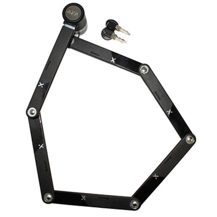 ANTIVOL VELO PLIABLE AXA NEWTON FL90K TYPE COUTEAU L0.90M NOIR AVEC SUPPORT