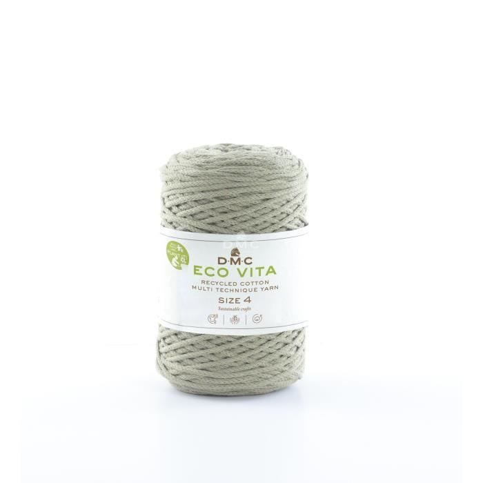 Fil Coton Recyclé - DMC - 4mm - 250g - Couleur 08 - Vert