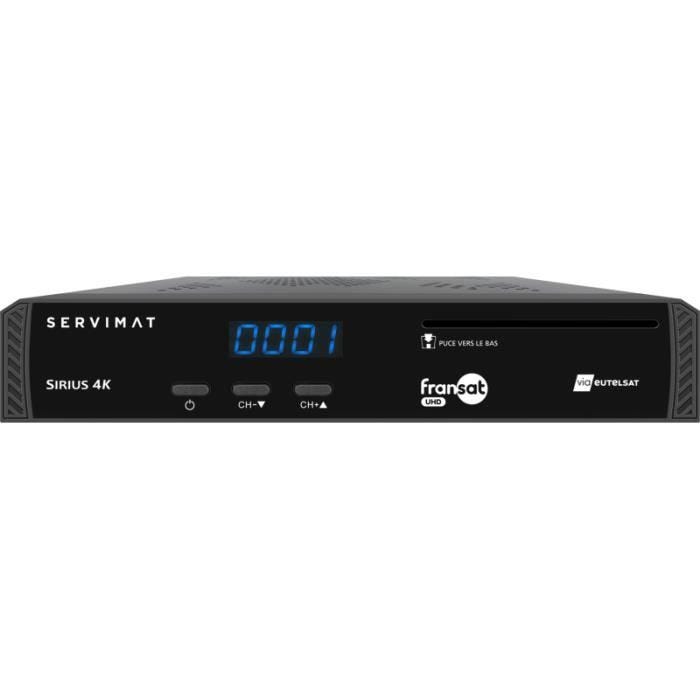 Récepteur Satellite - SERVIMAT - SIRIUS4K - 4K PVR Ready - HDMI - USB - Noir