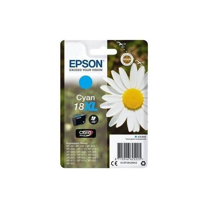 EPSON Cartouche d'encre T1812 XL Cyan - Pâquerette (C13T18124012)