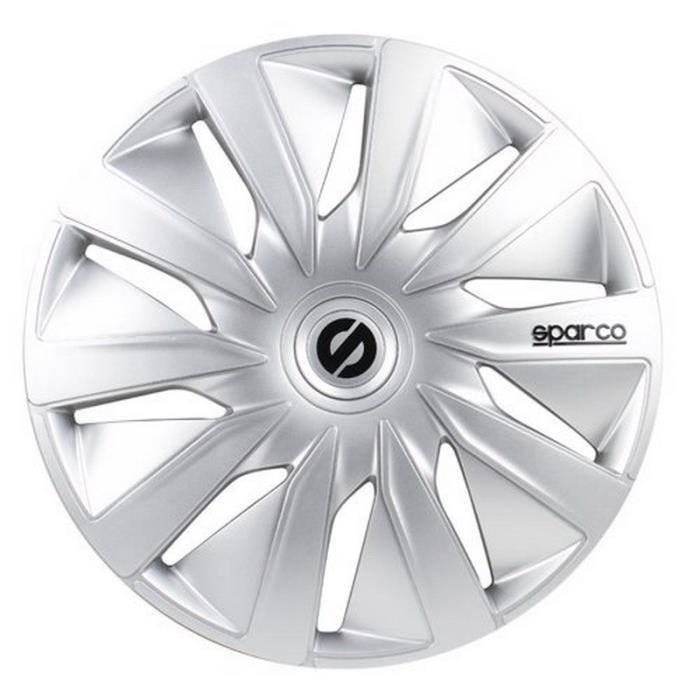 SPARCO 4 Enjoliveurs Lazio 14" Argent
