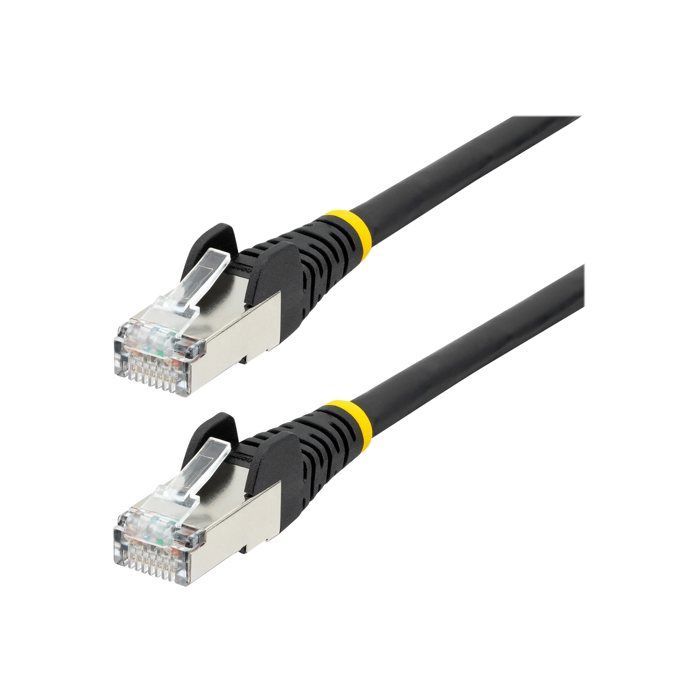 STARTECH 50cm LSZH CAT6a Ethernet Cable - Black - NLBK-50C-CAT6A-PATCH