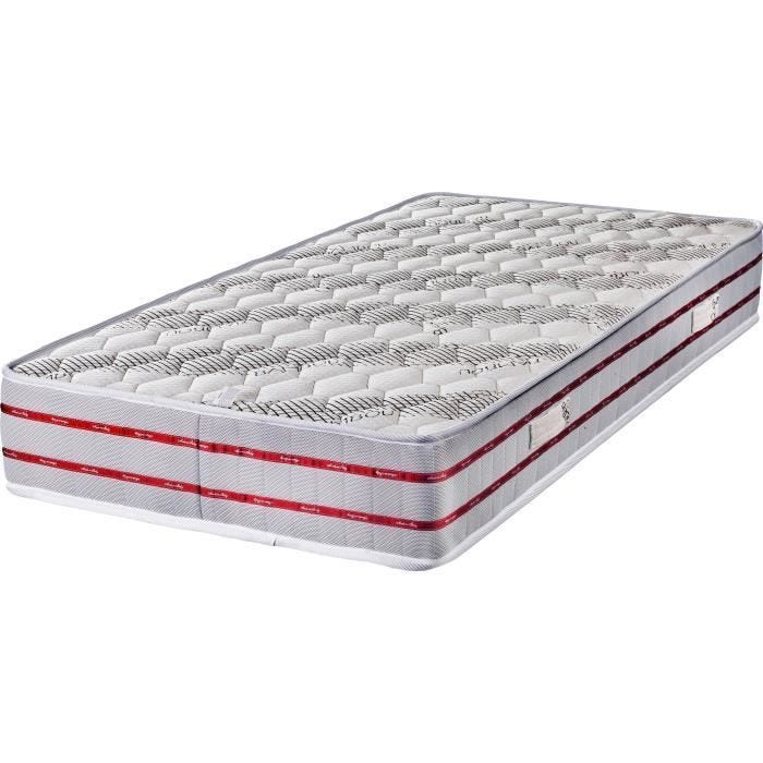 Matelas 120x190 x 21,5 cm - Ferme - Tissu Bambou - Mousse 35 Kg-m3 Haute Résilience - 5 Zones de Confort