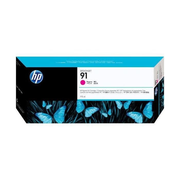 HP Pack de 1 Cartouche d'encre 91 Original - Magenta - Encre Vivera - 775 ml