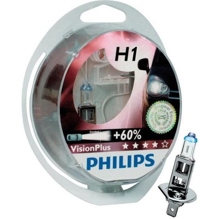 2 ampoules H1 VisionPlus 55W 12V 12258VPS2