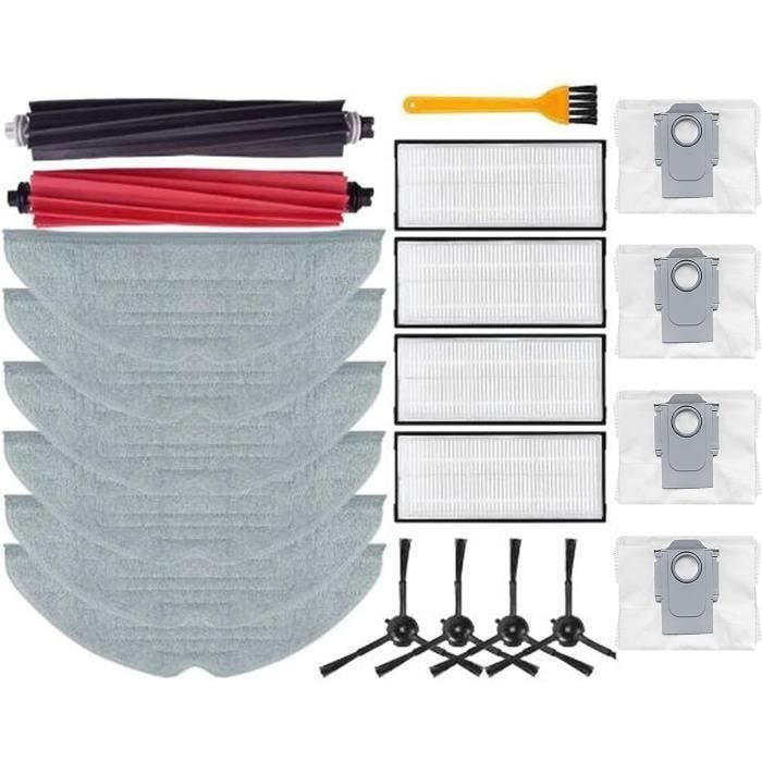 Compatible aspirateur robot roborock S8-S8+-S8 Pro-G20 -Pack acessoires 21 pcs- Brosses Principal-Sacs poussieres-serpillères..