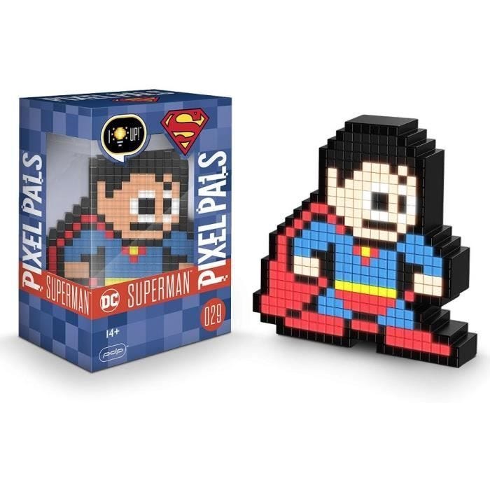 Figurine Pixel Pals Superman - PDP - Pour Enfant - A partir de 3 ans - Bleu - Multicolore