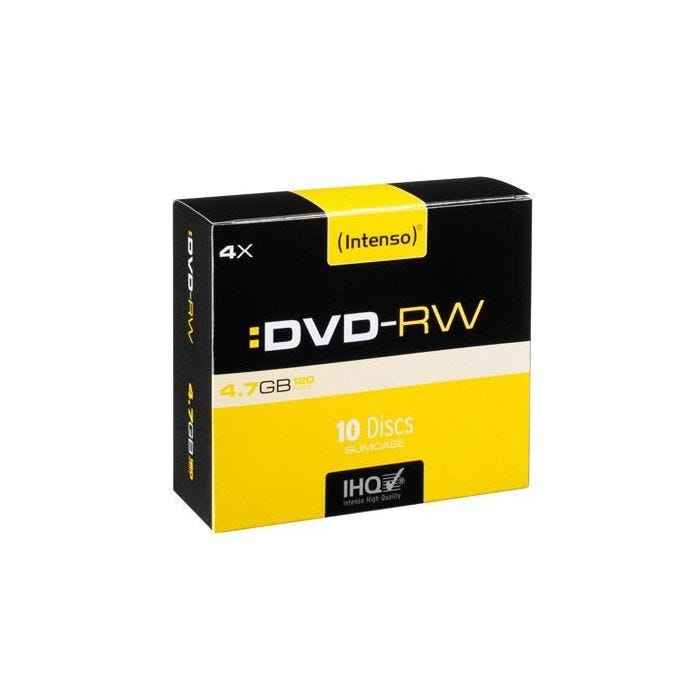 DVD-RW 4,7Go 4x Intenso - Boîte de 10 - Support de stockage