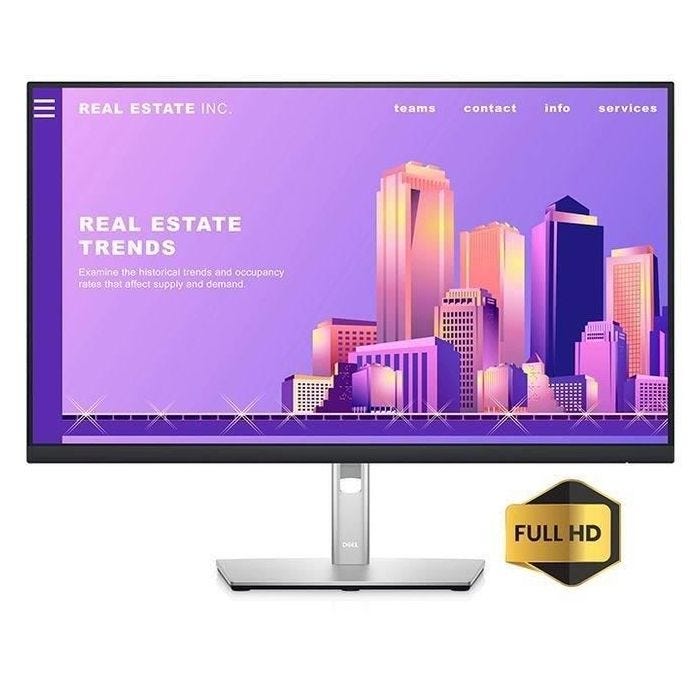 Dell P2722H 27'' Full HD (1920x1080) Écran PC, 60Hz, IPS, 5ms, 99% sRGB, DisplayPort, HDMI, VGA, 5x USB, Garantie 3 ans