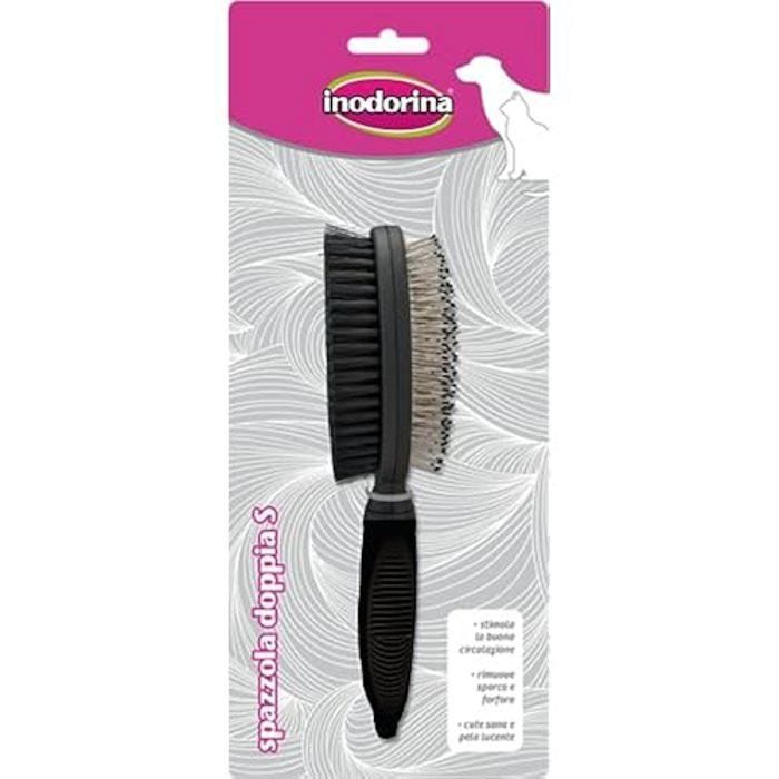 Brosse Double - Inodorina - Élimine Poils - Démêle Pelage - Pour Petits Animaux