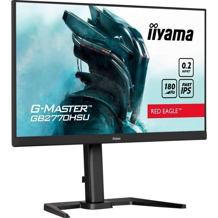 Ecran PC - IIYAMA - GB2770HSU-B6 - 27" IPS FHD 1920 x 1080 - 0,2ms - 180Hz - HDMI DP - Noir