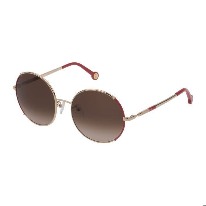 Lunettes de soleil - Carolina Herrera - SHE152-560357 - Métal doré - Verres bruns - Protection catégorie 2