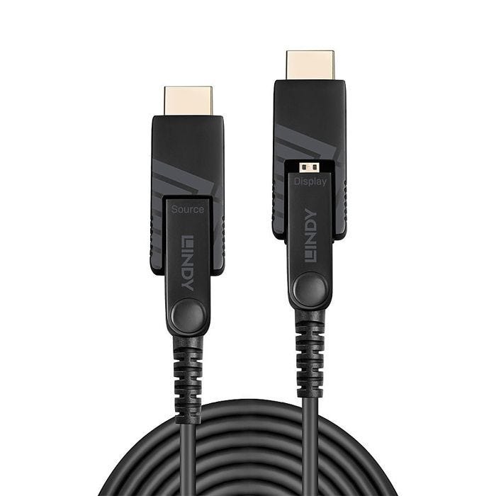 Câble Fibre Optique - LINDY - 50m - Micro-HDMI - HDMI 2.0 Mâle - DVI