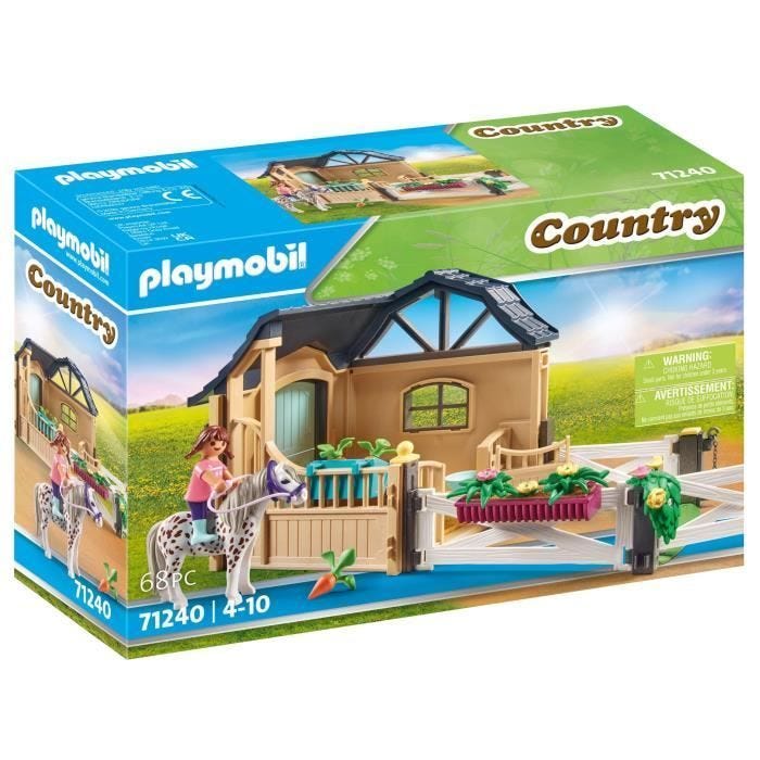PLAYMOBIL - Extension Box avec cheval - Country - 68 pièces - Enfant 5 ans - Allemagne