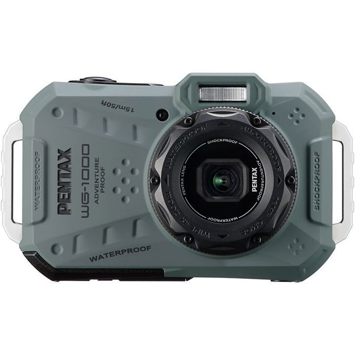 Pentax appareil photo apn compact compact étanche wg-1000 olive
