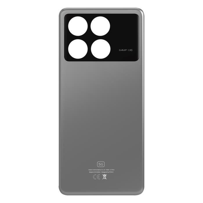 Cache batterie de remplacement pour Xiaomi Poco X6 Pro Gris - AVIZAR - Modèle Poco X6 Pro - Couleur Gris