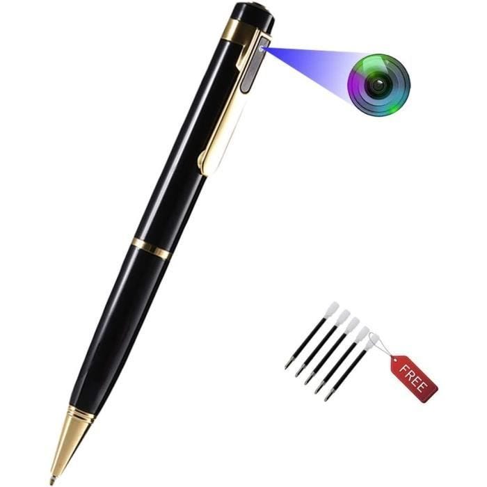 Stylo Caméra Espion Haute-Définition Full HD 1080p Enregistreur Vidéo et Audio + SD 8Go YONIS Noir