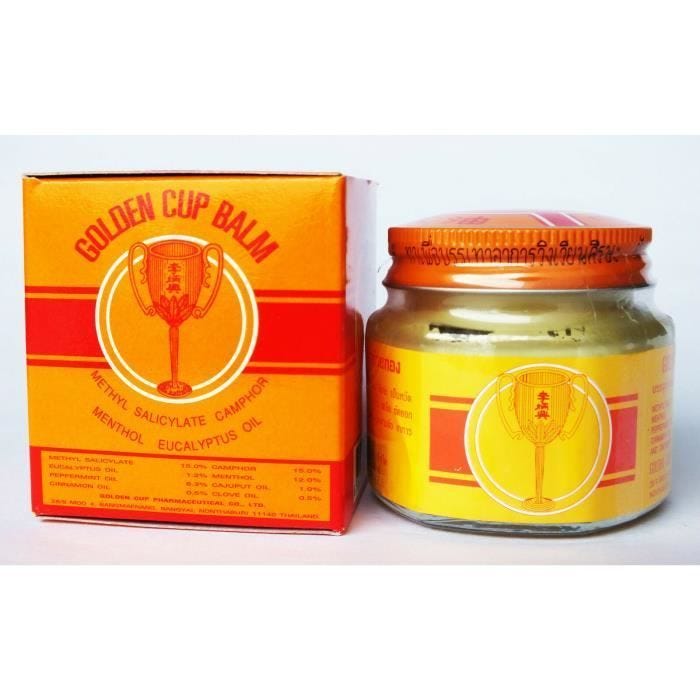 Baume de massage Golden Cup 50g - Douleurs musculaires - Produit Rare de Thaïlande