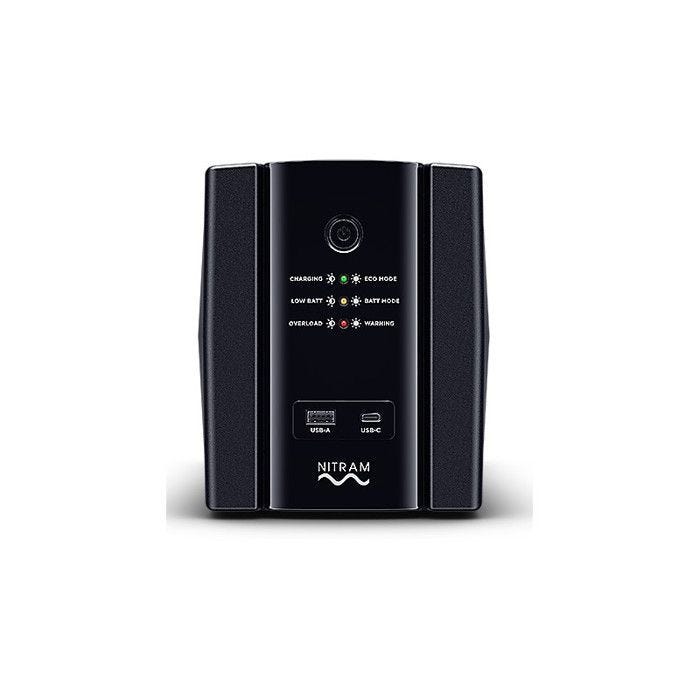ONDULEUR ELITE VALUE IEC 2200 VA/1320W IEC*6 USB+USB Charge 12V/9 AH*2