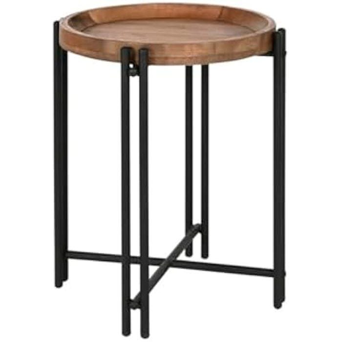 Table d'appoint - HOME ESPRIT - Multicolore - Bois et Métal - 50 x 50 x 60 cm - Petit meuble complément